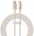  USB töltő- és adatkábel, USB Type-C, 200 cm, 6000 mA, 100W, gyorstöltés, PD, Baseus Habitat, P10360203421-01, rózsaszín