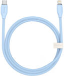  USB Type-C töltő- és adatkábel, Lightning, 120 cm, 20W, gyorstöltés, PD, Baseus Jelly Liquid Silica Gel, CAGD020003, világoskék