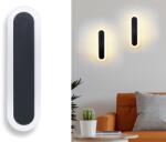 LEDtechnics Lampă de fațadă - aplice de grădină - corp de iluminat exterior LED LS010 9W 30cm - Negru - Alb neutru (4500K) (KINKIET-9W-BN-LS010)