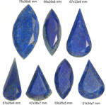  Cabochon Lapis Lazuli Fatetat - Picatura - Oval - 47-78x25-36x5-7 mm - 1 Buc