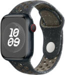 iprofix Apple Watch szíj, 42/ 44/ 45/ 49 mm, Öko - lélegző sport szilikon szíj - éjfekete (OS-0551)