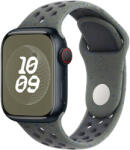 iprofix Apple Watch szíj, 42/ 44/ 45/ 46 /49 mm, Öko - lélegző sport szilikon szíj - chargo khaki (OS-0549)