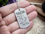 R. M. ékszer Tiszta mint a hattyú acél medálos kulcstartó (13982-RM-D)