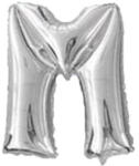 Balloons4party Balon folie litera M argintiu 40cm