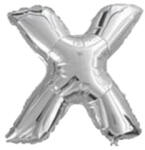 Balloons4party Balon folie litera X argintiu 40 cm