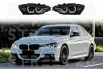 Tuning - Specials Faruri Angel Eyes LED DRL compatibil cu BMW Seria 3 F30 F31 Sedan Touring LCI (2015-2019) Negre (6907)