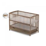 Vessanti Patut cu sertar VESSANTI CLASICO - Maro + Saltea Cocos 10 cm