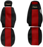 F-CORE Set huse scaun textil camion compatibile cu SERIA 4 cu tetiere diferite, Rosu (F-CORE PS15 RED)