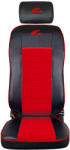 UMBRELLA Set Huse Scaun Truck Umbrella Pentru Volvo 2000-2004 Piele Ecologica Neagra + Velvet Rosu (CFSCTR-VOL007-RIO-007)