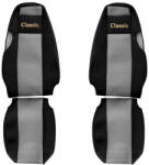 F-CORE Set huse scaun textil camion compatibile cu SERIA 4 (01.1995-12.2004) cu tetiere integrate, Gri (F-CORE PS14 GRAY)