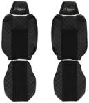 F-CORE Huse scaun compatibile cu Renault T tetiere ajustabile dupa 01.2014-04.2021, Negru (F-CORE FX19 BLACK)