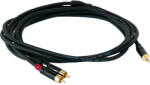 Master Audio Кабел Master Audio - RCA351/3, 2x RCA/3.5 mm, 3 m, черен (RCA351/3)