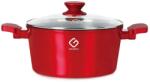 Grunberg Cratita aluminiu Grunberg GR8328, 28x12.5 cm , 6 l, interior marmorat, capac, inductie