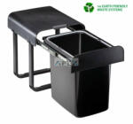 EKOTECH - Beépíthető hulladékgyűjtő ALADIN BLACK BIO - 1 x 16 liter - webmuszaki