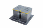 EKOTECH - Beépíthető hulladékgyűjtő PRACTIKO 600 - 2x12 liter + 2 tartó - webmuszaki