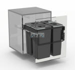 EKOTECH - Beépíthető hulladékgyűjtő FRONT 60 - 1x7 liter+3x26 liter - webmuszaki