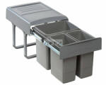 EKOTECH - Beépíthető hulladékgyűjtő MEGA 40 - 1x15 liter+2x7 liter - webmuszaki