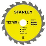 STANLEY Disc fierastrau circular TCT/HM pentru lemn 190x30mm, 20 dinti, Stanley (STA13030-XJ) - bricolaj-mag Disc de taiere