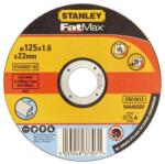 STANLEY Disc abraziv drept FatMax pentru taiere aluminiu, diametru 125x22.2x1, 6mm, Stanley (STA32627-QZ) - bricolaj-mag Disc de taiere