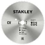 STANLEY Disc din otel pentru fierastrau circular 160x16mm, 100 dinti, Stanley (STA10290-XJ) - bricolaj-mag Disc de taiere