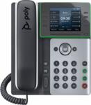 HP Poly Edge E300 VoIP Telefon + PoE - Fekete/Fehér (82M92AA)