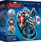 Trefl Trefl, Wood Craft, Marvel Avengers, Captain America, puzzle din lemn, 160 piese