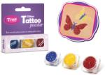 TyToo TyToo, set sclipici pulbere pentru tatuaje, galben, rosu si albastru, 3 culori