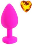 Rosy Dildo anal L Gold Heart Diamond Dildo