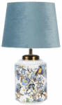  CLEEF. 6LMC0040 Kerámia asztali tropical lámpa kék műanyag/textil (VI8717459787865)