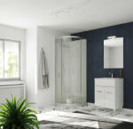 Savinidue Madrid 60cm-es két ajtós fürdőszobaszekrény + mosdó - smartbutor