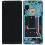  OnePlus 8T Előlap Keret+LCD Kijelző+Érintőpanel, Zöld, Aquamarine Green (2011100214) Service Pack