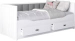 GL HERMES ágyneműtartós ágy matracokkal 80x200 - szürke