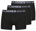 Jack & Jones Boxerek SENSE TRUNKS 3-PACK Fekete XL