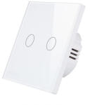 SmartWise Z2-LS Zigbee, érintős két gombos okos villanykapcsoló, csak fázis (fehér)