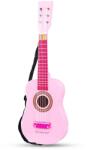 New Classic Toys Chitara Lemn Roz, 59 cm Instrument muzical de jucarie