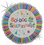  45 cm Boldog születésnapot glitteres fólia lufi 10204 (10580210204)