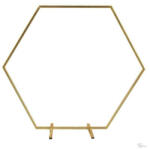  Állvány hatszög alakú fém 40 cm arany (AR01030G)