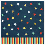 PartyDeco Szalvéta 33x33cm csillag, 12db (LUFI194099)
