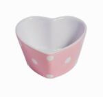 Isabelle Rose Szív alakú sütőtálka rózsaszín pöttyös