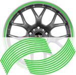AVEX Set 16 inele din autocolant pentru jante culoare Verde Lucios