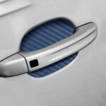 AVEX Set 4 bucati protectie zgarieturi manere usa din autocolant carbon 3D Albastru - vixo