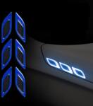 AVEX Set 2 stickere reflectorizante DIAMOND cu insertie Carbon 5D, culoare Albastra