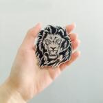 AVEX Emblema auto model "LION", reliefata 3D, dimensiune 6 x 7 cm - vixo