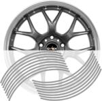 AVEX Set 16 inele din autocolant pentru jante culoare Argintiu Lucios