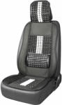 AMiO Husa scaun auto cu bile de masaj, suport lombar si tetiera, dimensiuni 131 x 46 cm, culoare Neagra