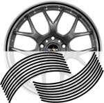 AVEX Set 16 inele din autocolant pentru jante culoare Negru Lucios