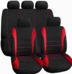 AVEX Set huse scaun auto ieftine, Universale 9 piese, model H-LINE - ROSU