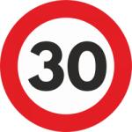 AVEX Autocolant Sticker "Limita Viteza" Reflectorizant - 30km/h