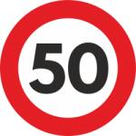 AVEX Autocolant Sticker "Limita Viteza" Reflectorizant - 50km/h