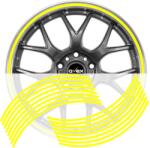 AVEX Set 16 inele din autocolant pentru jante culoare Galben Lucios